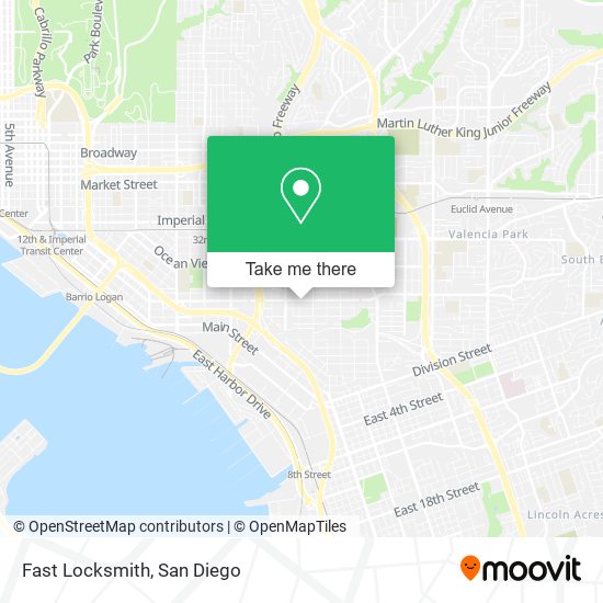 Mapa de Fast Locksmith
