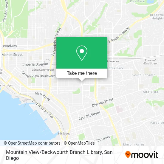 Mountain View / Beckwourth Branch Library map
