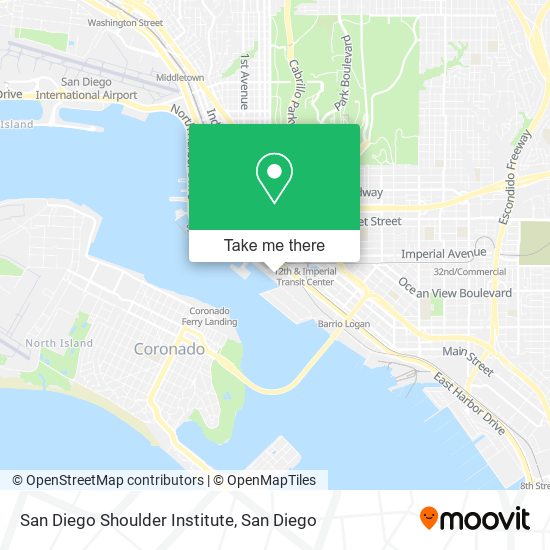 Mapa de San Diego Shoulder Institute