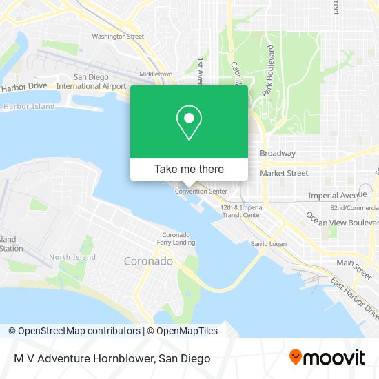 M V Adventure Hornblower map