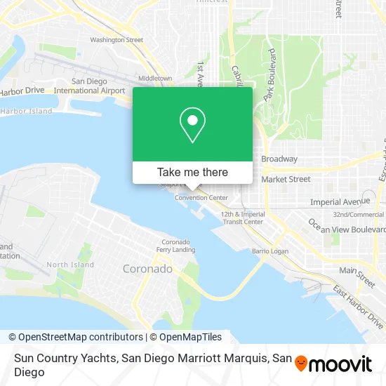 Sun Country Yachts, San Diego Marriott Marquis map