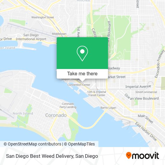 Mapa de San Diego Best Weed Delivery