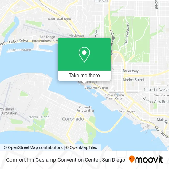 Mapa de Comfort Inn Gaslamp Convention Center