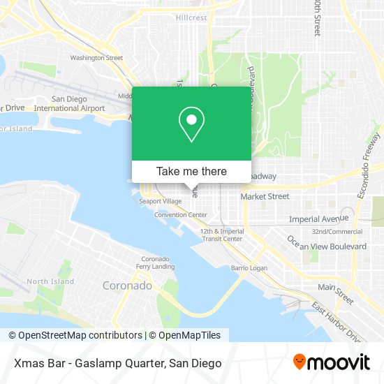 Xmas Bar - Gaslamp Quarter map