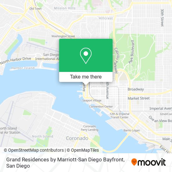 Mapa de Grand Residences by Marriott-San Diego Bayfront