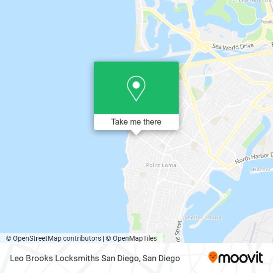 Leo Brooks Locksmiths San Diego map