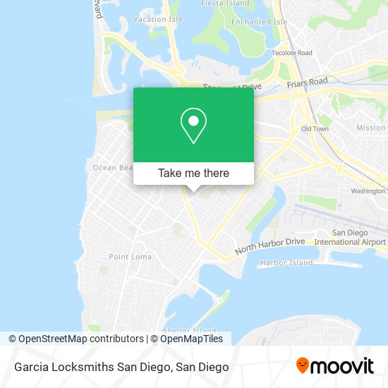 Garcia Locksmiths San Diego map