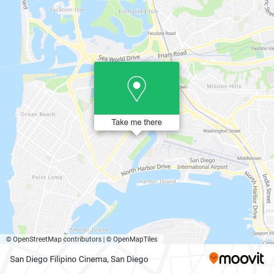 San Diego Filipino Cinema map