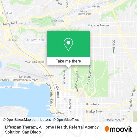 Mapa de Lifespan Therapy, A Home Health, Referral Agency Solution