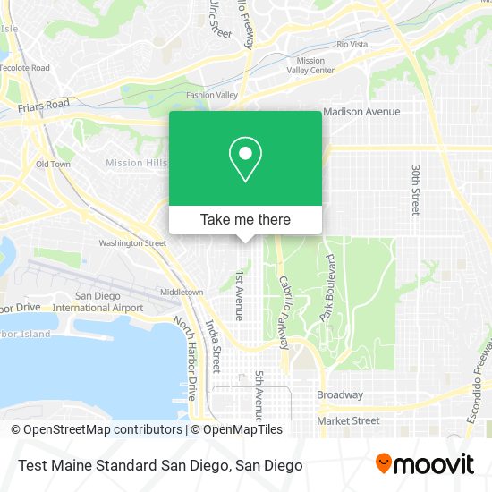 Test Maine Standard San Diego map