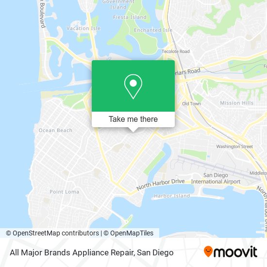 All Major Brands Appliance Repair map