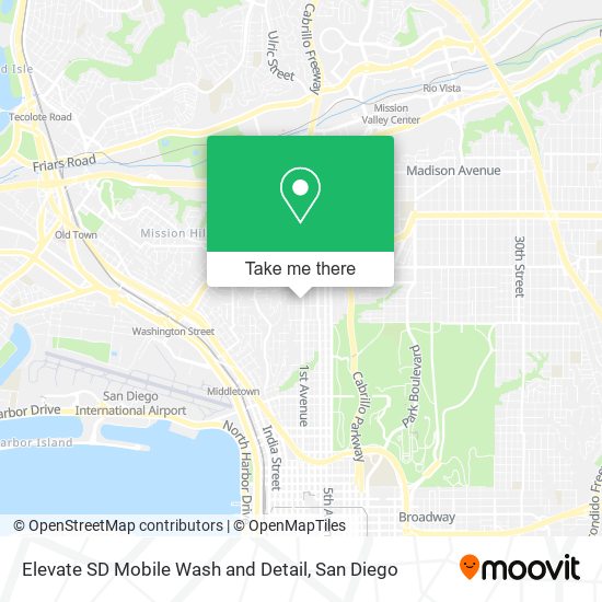 Mapa de Elevate SD Mobile Wash and Detail