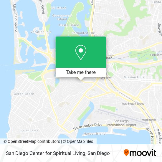 San Diego Center for Spiritual Living map