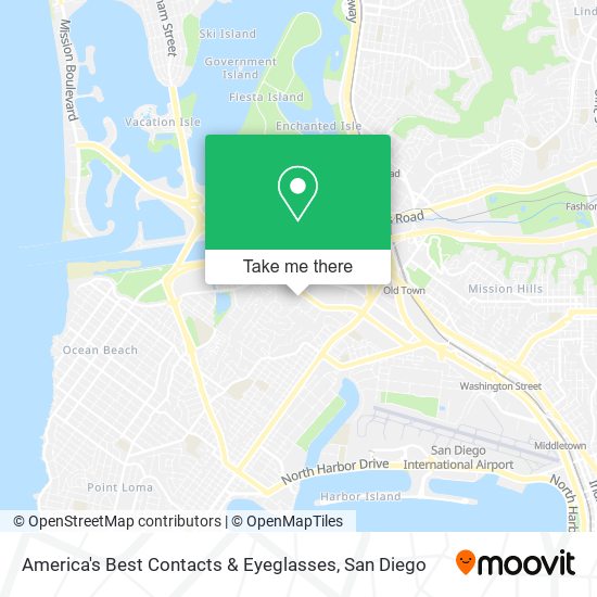 America's Best Contacts & Eyeglasses map