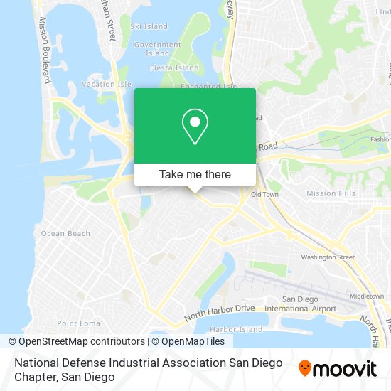 Mapa de National Defense Industrial Association San Diego Chapter