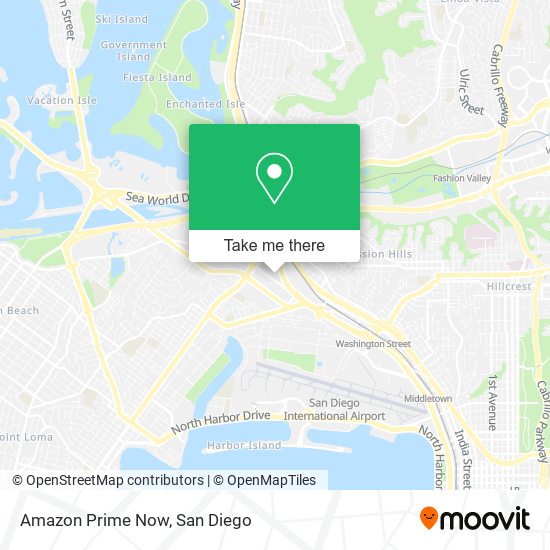 Mapa de Amazon Prime Now