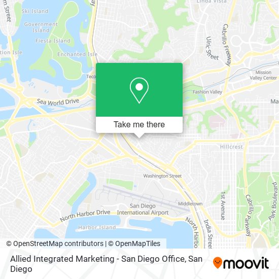 Mapa de Allied Integrated Marketing - San Diego Office