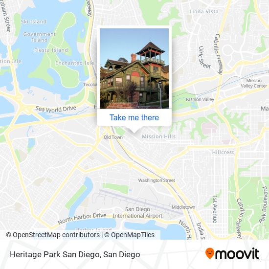 Heritage Park San Diego map