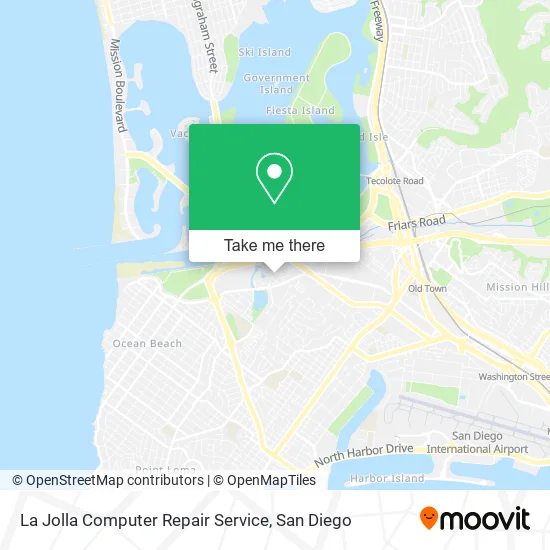 Mapa de La Jolla Computer Repair Service