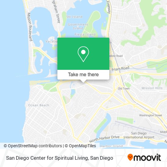 San Diego Center for Spiritual Living map