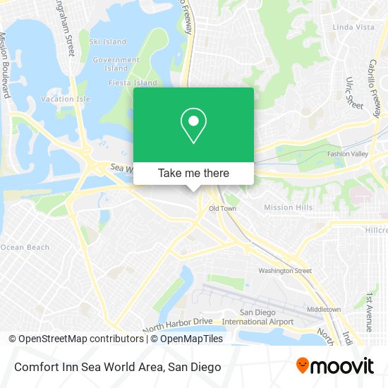 Comfort Inn Sea World Area map