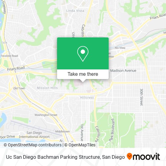 Mapa de Uc San Diego Bachman Parking Structure