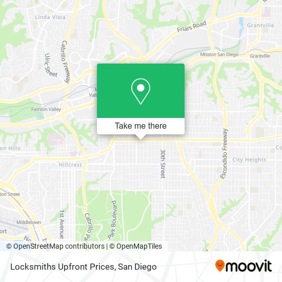 Locksmiths Upfront Prices map