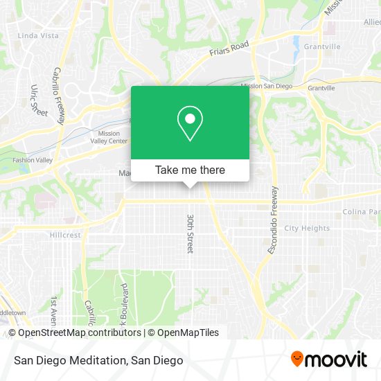 San Diego Meditation map