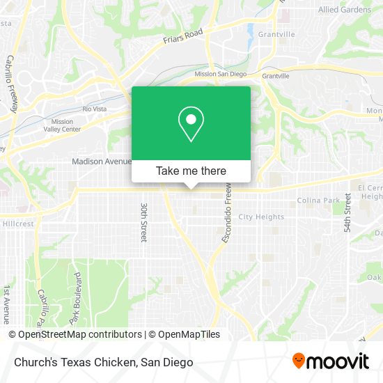 Church's Texas Chicken map