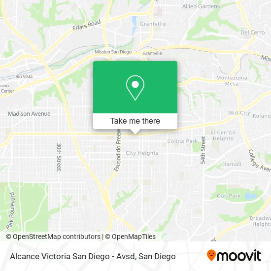 Alcance Victoria San Diego - Avsd map