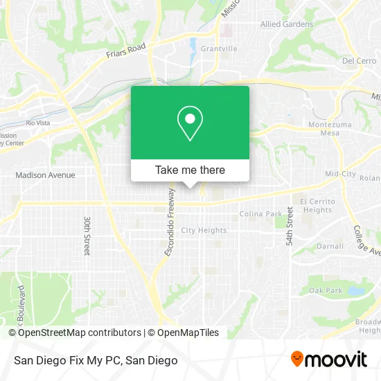 Mapa de San Diego Fix My PC