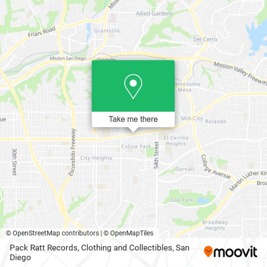 Pack Ratt Records, Clothing and Collectibles map