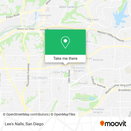Lee's Nails map