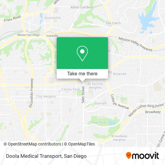 Mapa de Doola Medical Transport