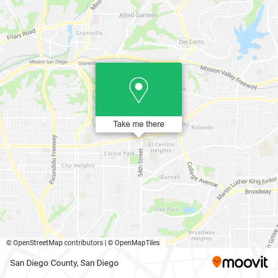 San Diego County map