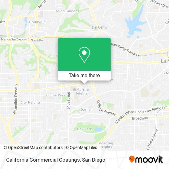 California Commercial Coatings map