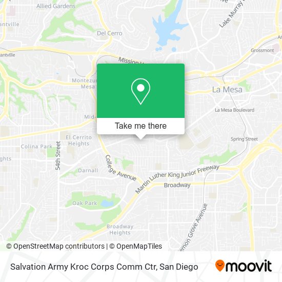 Mapa de Salvation Army Kroc Corps Comm Ctr