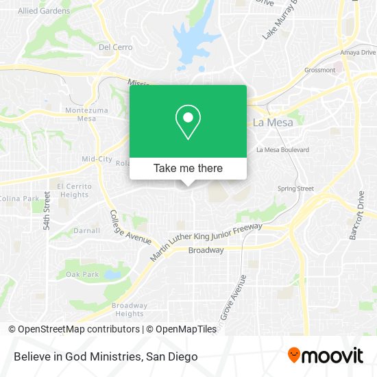 Mapa de Believe in God Ministries