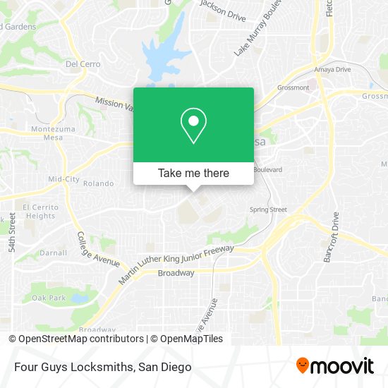 Four Guys Locksmiths map