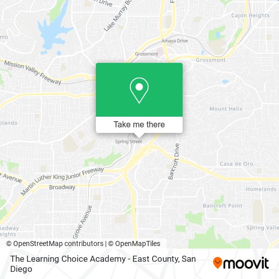 The Learning Choice Academy - East County map