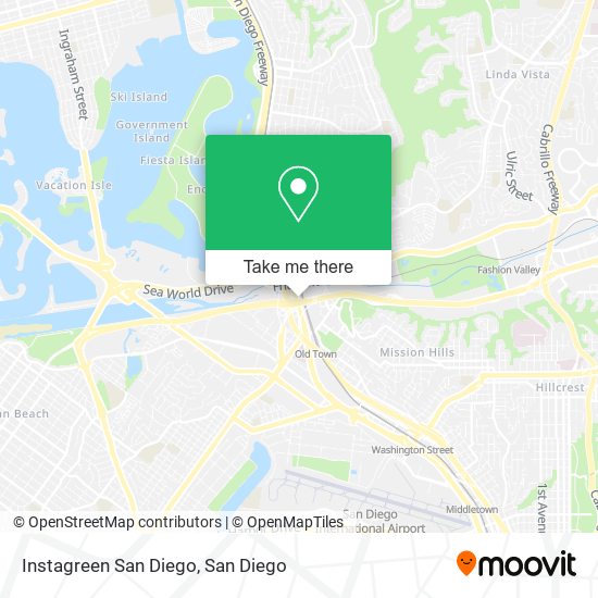 Mapa de Instagreen San Diego