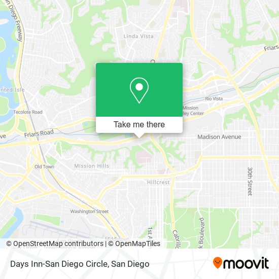 Days Inn-San Diego Circle map