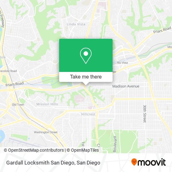 Mapa de Gardall Locksmith San Diego