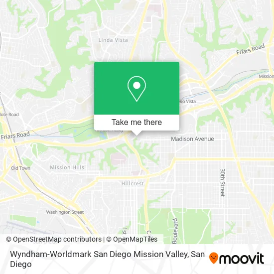 Mapa de Wyndham-Worldmark San Diego Mission Valley