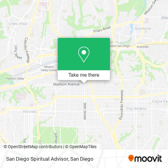 San Diego Spiritual Advisor map