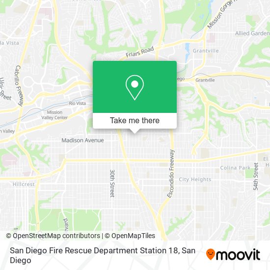 San Diego Fire Rescue Department Station 18 map