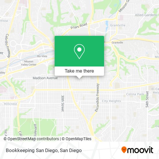 Bookkeeping San Diego map