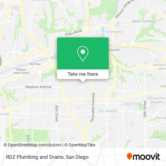 RDZ Plumbing and Drains map