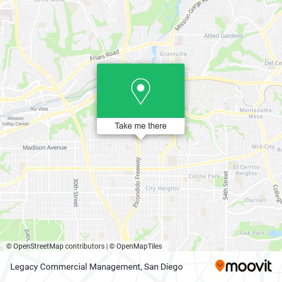 Legacy Commercial Management map