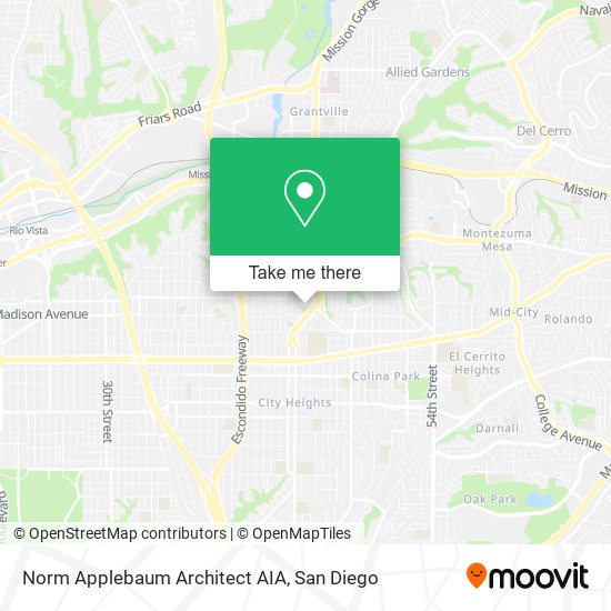 Norm Applebaum Architect AIA map